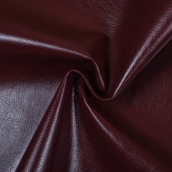 Ткань Дерматин (Кожзам) для мебели, цвет Бордовый (на отрез)  в Ижевске