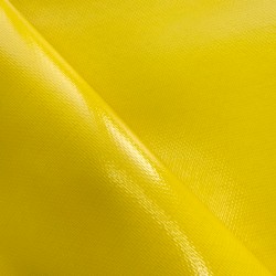 Ткань ПВХ 600 гр/м2 плотная, Жёлтый (Ширина 150см), на отрез  в Ижевске