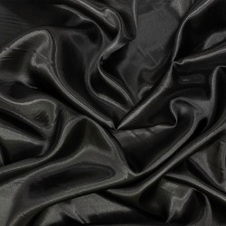 Ткань Атлас-сатин, цвет Черный (на отрез)  в Ижевске