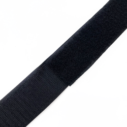 Контактная лента 40мм (38мм) цвет Черный (велькро-липучка, на отрез)  в Ижевске